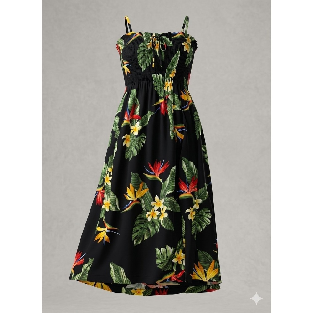 Puanani by RJC Vintage Hawaiian Women's Dress. Lot Of 2. Black & Red. Size S